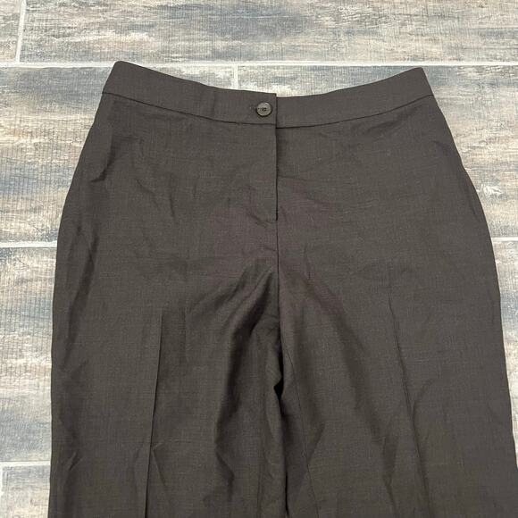 Max Mara Studio Brown Wool Blend Tailored Pants Waist 30” Cropped Straight - Picture 8 of 9
